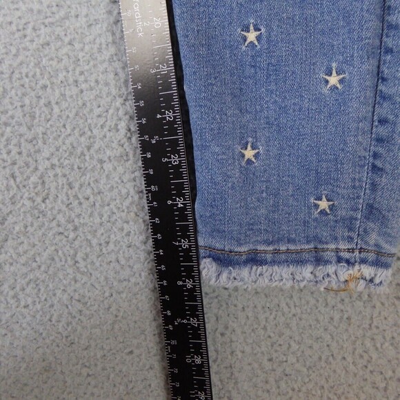 Miss Me Jeans Women's 26 Blue Mid-Rise Ankle Skinny Denim Embroidered Stars - Picture 11 of 12